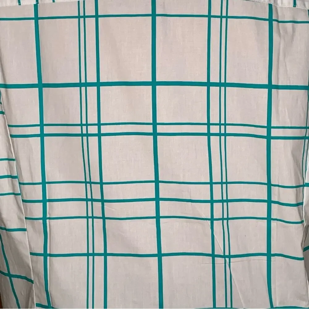 Jessica London NWOT Plaid Blouse Sleeveless White & Green Size 30